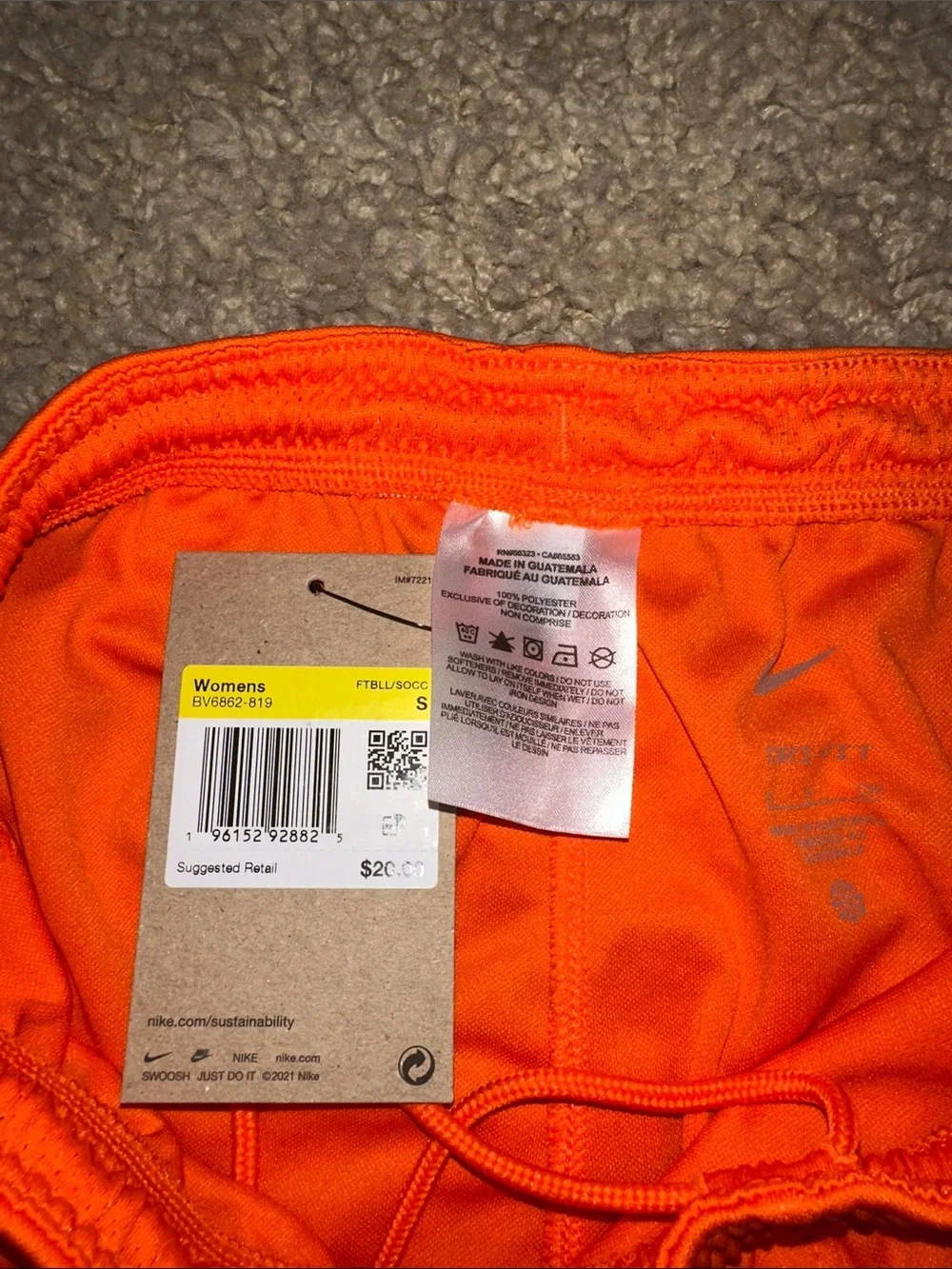 NWT Nike Orange and Black Shorts (S)